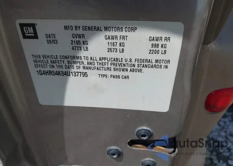 2004 Buick Lesabre Limited z USA, uszkodzony, nr VIN 1G4HR54K84U137795